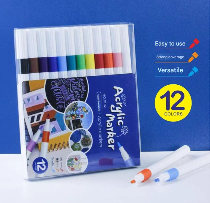 24/36/48/60/80 pcs Children Acrylic Marker Set