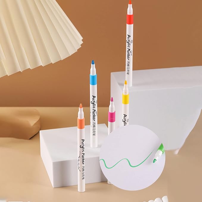 24/36/48/60/80 pcs Children Acrylic Marker Set