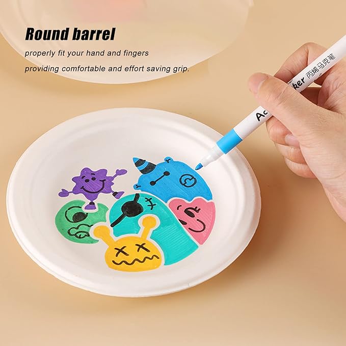 24/36/48/60/80 pcs Children Acrylic Marker Set