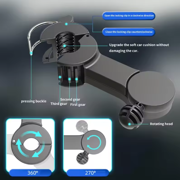 Adjustable Car Backseat Fan